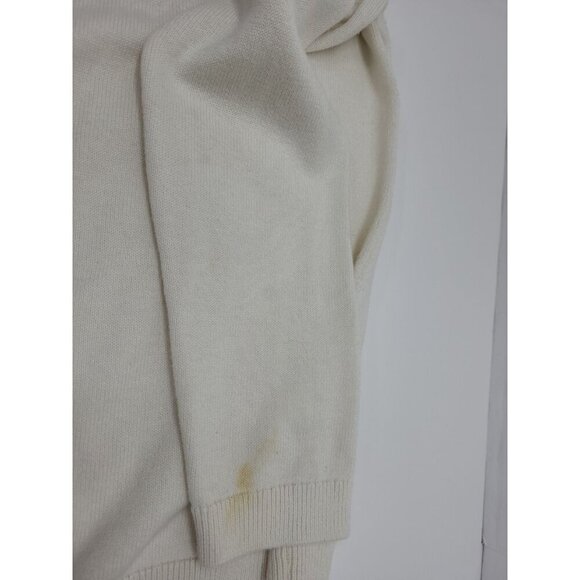 Talbots Cashmere Blend Sweater Women's Size Large White Soft Knit Pullover - Picture 6 of 6